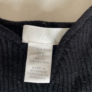 H&M black rubbed tank top